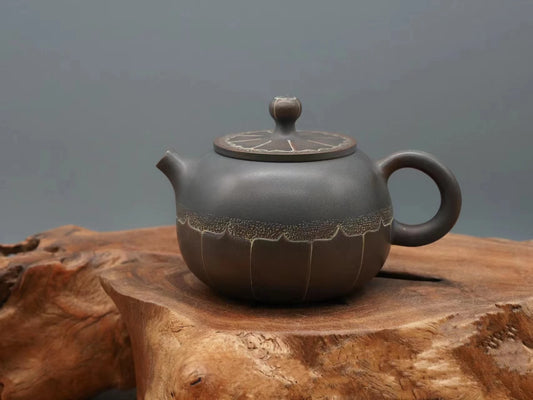 Nixing Master Handmade Teapot Landscape Carving filter handmade nixing clay customized gifts authentic theiere