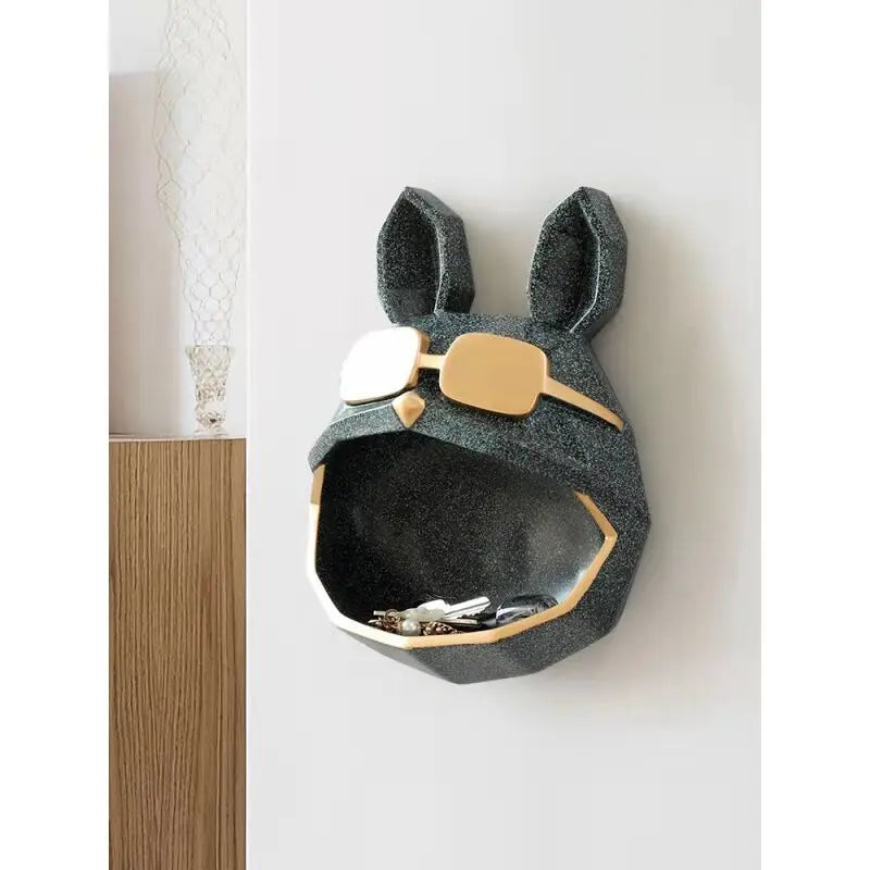 Nordic light luxury wind wall mounted key storage box perforated jewelry watch miscellaneous box home decor accessories