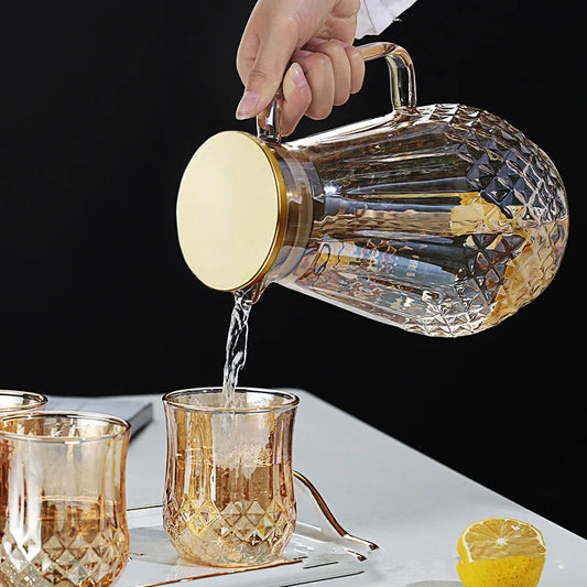 Northern Europe heat-resistant glass teapot,High capacity thickened glass,Can be heated,High-quality home tea set, coffee pot