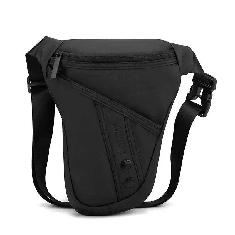 Nylon Men Waist Fanny Pack Belt Thigh Bags Waterproof Casual Shoulder Male Motorcycle Rider Hip Bum Drop Leg Bag