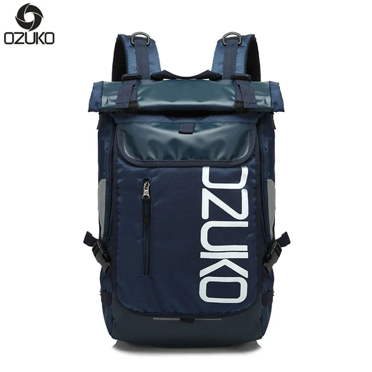 OZUKO Backpack 49*28*14 Men 15.6 inch Laptop Water Schoolbag for Teenager Student Backpacks Male Travel Mochila Fashion