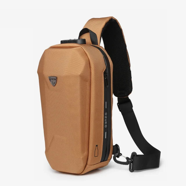 OZUKO Men's EVA Chest Bag Outdoor Riding Men's Cross-body Bag Sports Motorcycle Waterproof Messenger Bag For Men