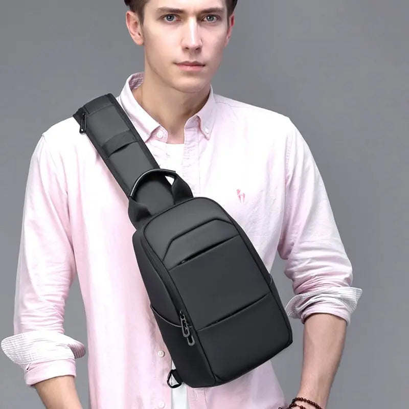 OZUKO Men's Waterproof Crossbody Bag High Quality Male Messenger Shoulder Bag Short Trip Casual Sling Bags for 9.7 inch iPad New