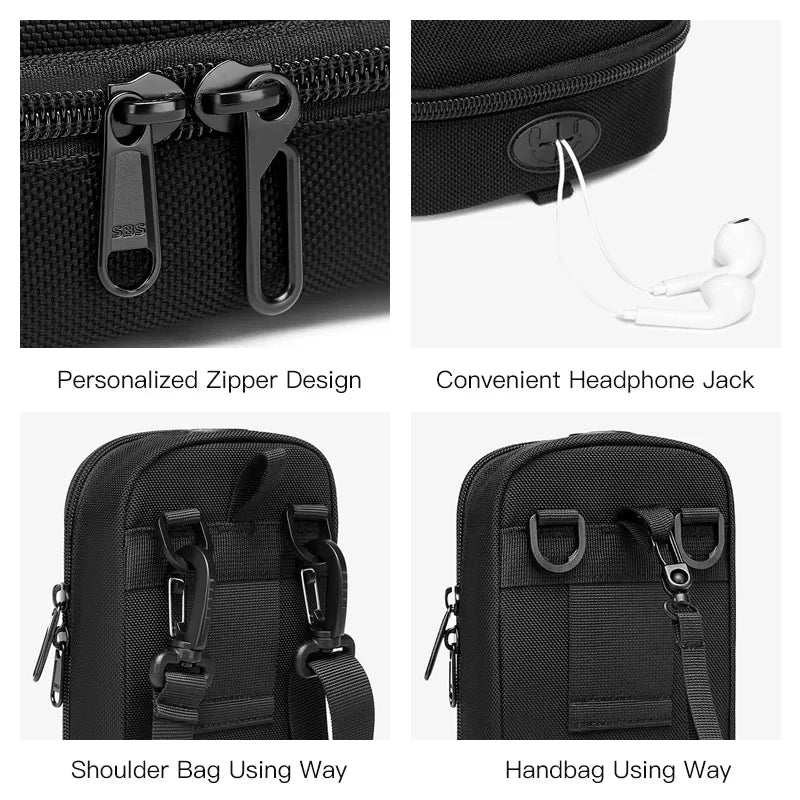 OZUKO Sling bag Fashion Men Crossbody Bag High Quality Waterproof Male Shoulder Messenger Bags for Teenage Small Clutch Handbag