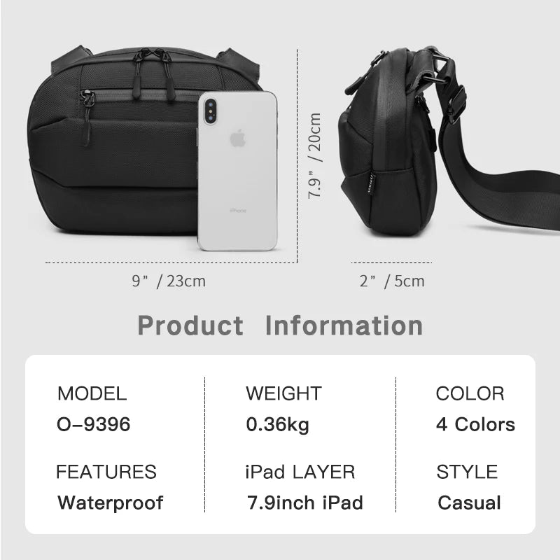 OZUKO Wallet male Shoulder Bag Waterproof Male Messenger Bags Fashion Crossbody Bag for Teenage Light Weight Travel Bag