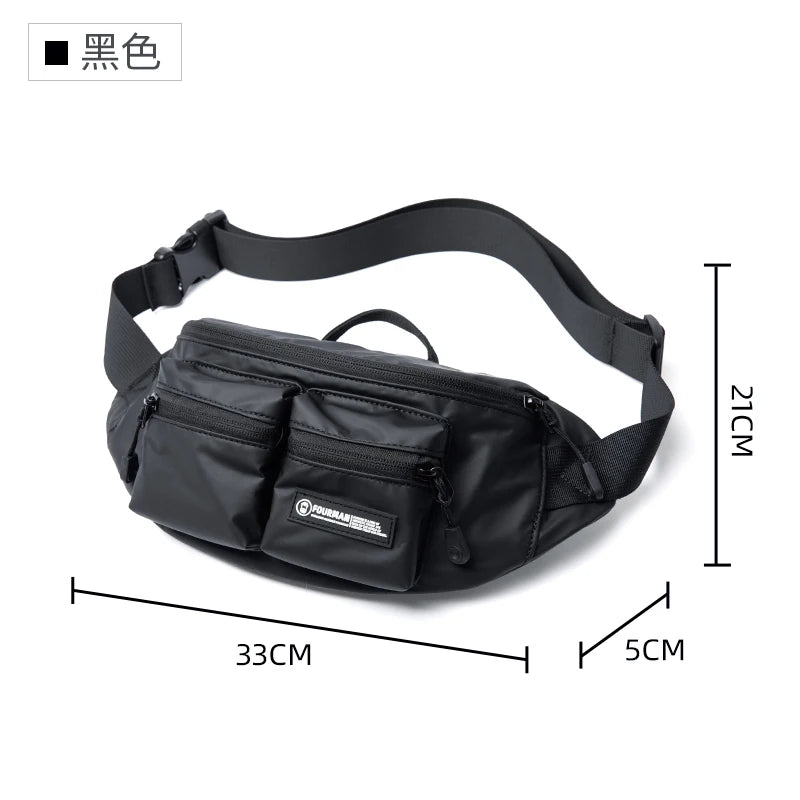 Oxford Men's Chest Bag Waterproof 7.9 inch iPad Crossbody Bag Anti-theft Waist Bag for Men Outdoor Sport Sling Bag