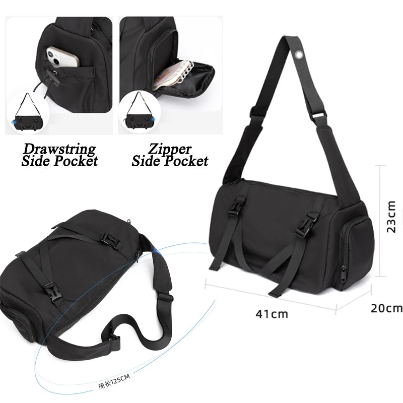 Oxford Waterproof Men Messenger Bags Simple Men's Crossbody Bag Commuting Mini Satchel Sport Unisex Lightweight Bag