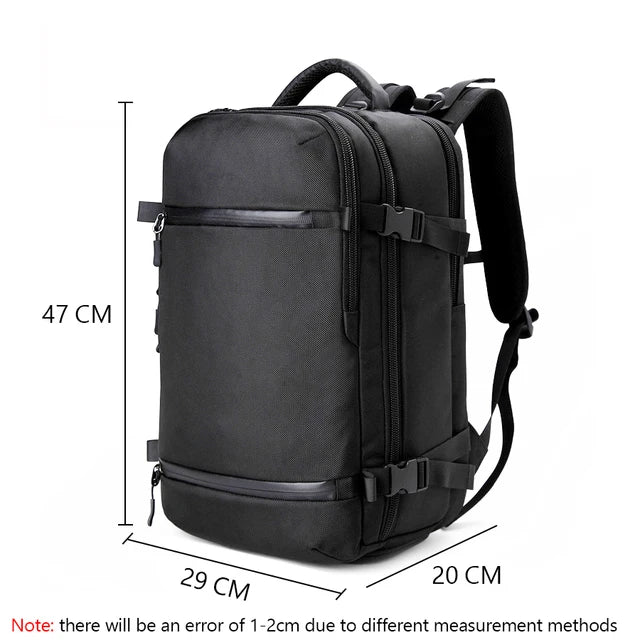 Ozuko mochilas lHigh Quality Men's Business Backpack Schoolbag Large Capacity Luggage Bags Casual Travel Pack with Shoes