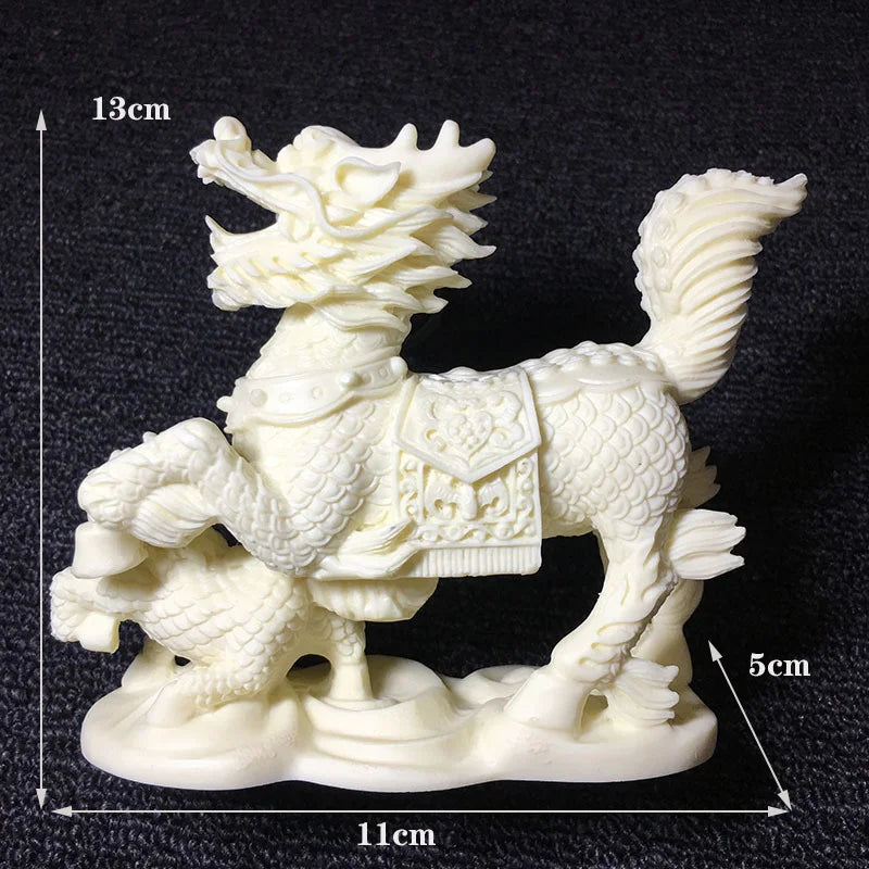 Pair Of Mascots Kirin Decorative Statue Chinese Mythical Animals Home Living Room Bedroom Decoration Ornaments