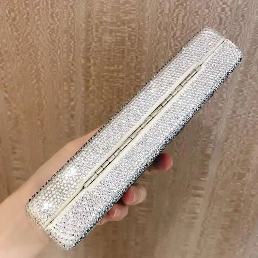 Party Ladies Clutch Women's Luxury Diamond Evening bags Playing card design Crystal Bags Bridal Wedding Handbag shoulder bag