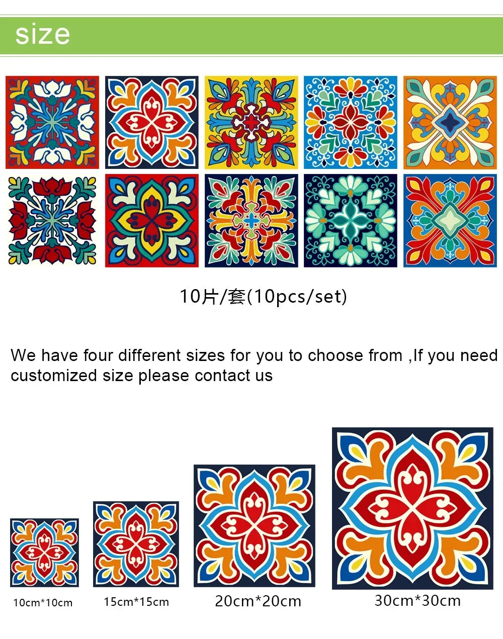 Patterned crystal hard tile stickers home renovation kitchen bathroom glass decoration self-adhesive waterproof wall stickers