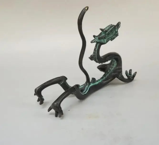 Patung Tembaga Cina Indah Perunggu Zodiac Dragon Kerajinan Patung