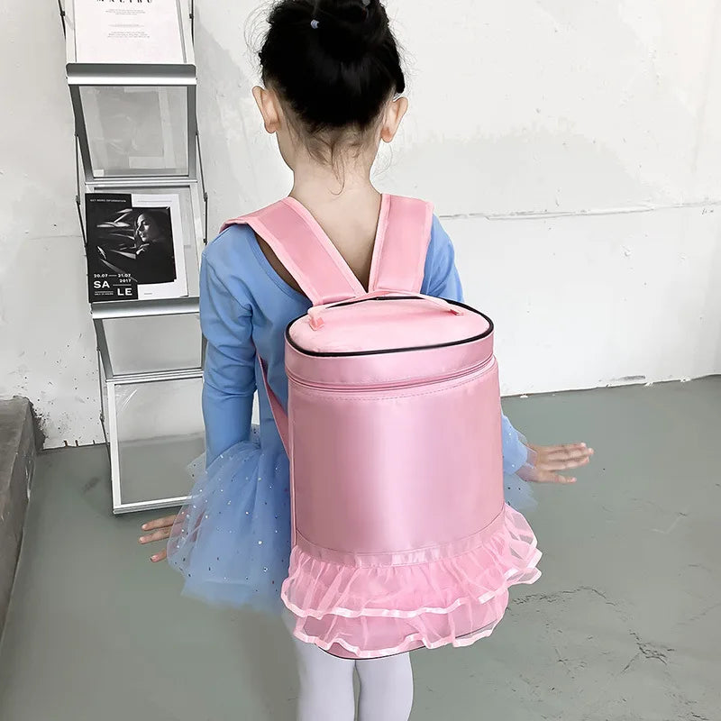 Personalised Embroidery Kids Dancing Latin Ballet Shoulder Bag Custom Name Toddler Girl Dance Ballet with Gauze Lace Backpack