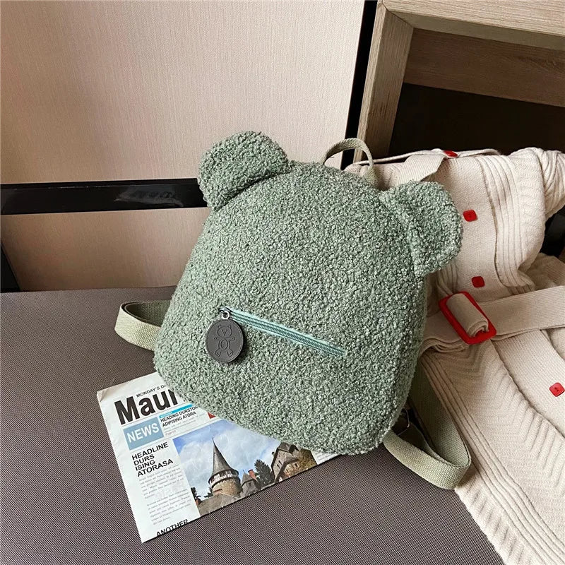 Personalized Embroidered Backpack Plush Bear Shoulder Bag Teddy Bear Kids Backpack Cute Animal Soft Plush Mini Backpack school