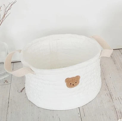 Personalized Name Storage Basket Soft Texture Wide Application Cotton Assorted Cartoon Organizer Box Household Supplies