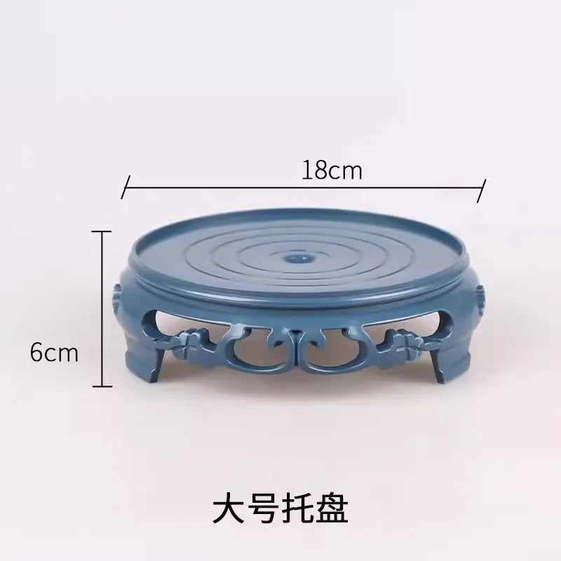 Plastic imitation wooden tray for flower pots, round and square flower pots, flower holder base, water tray, multiple colors