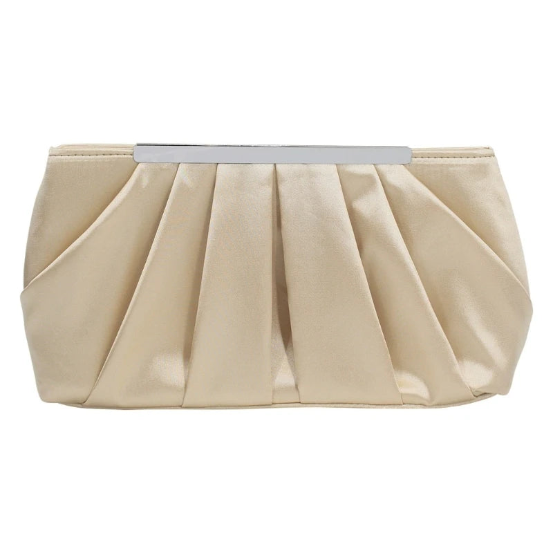 Pleated Handbag for Women Girl Crossbody Bags with Chain Fashion Evening Bag