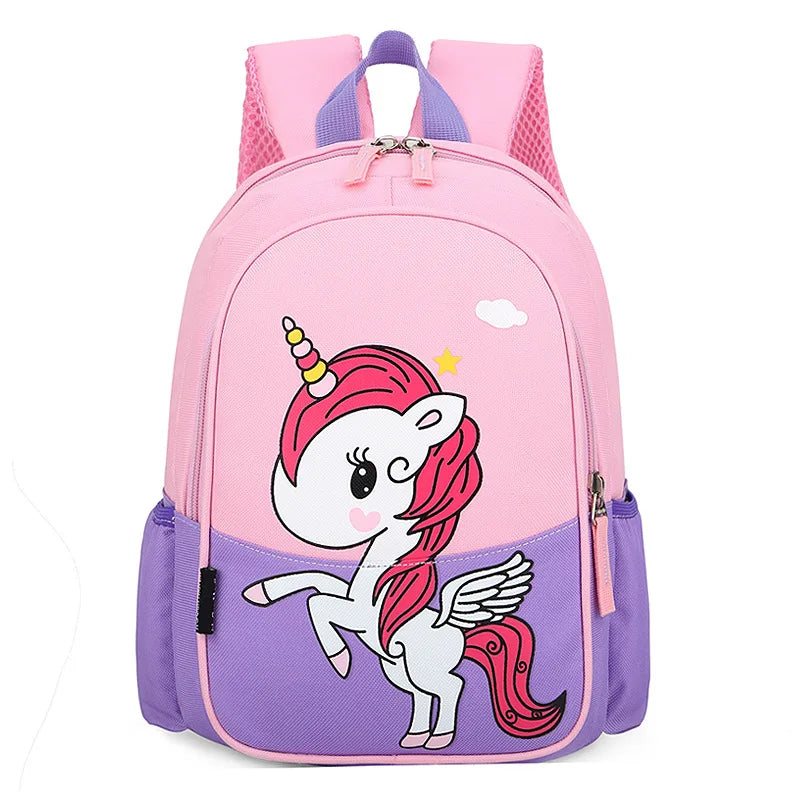 Popular Cartton Unicorn Kids School Backpacks for 2-6 years Kindergarten Toddler Best Nylon Children School Bags for Girls Boys