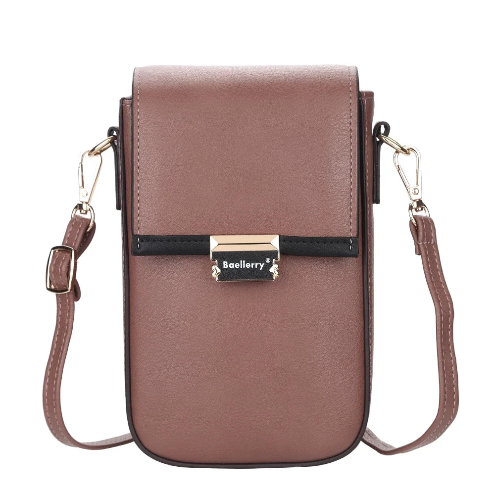 Popular New Women's Shoulder Bags Large Capacity Multiple Card Slots Leather Crossbody Bag for Lady Mini Women Phone Bag
