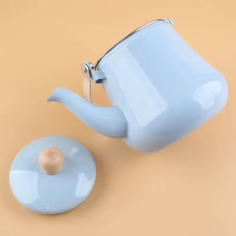 Portable Enameled Kettle with Whistle Tea Kettle Teapots To Boil Water Induction Cooker Utensils for Kitchen