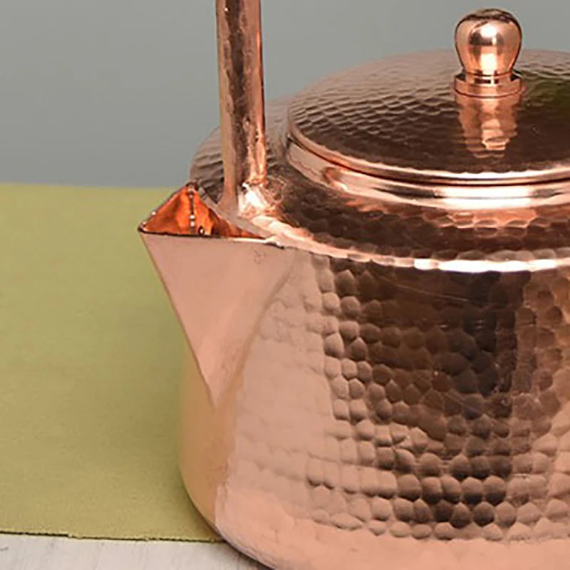 Portable Teapot Tea Set Japanese Purple Copper Pots Metal Warm Wine Jug Vintage Kettle Coffee Household Items Copper Cookware