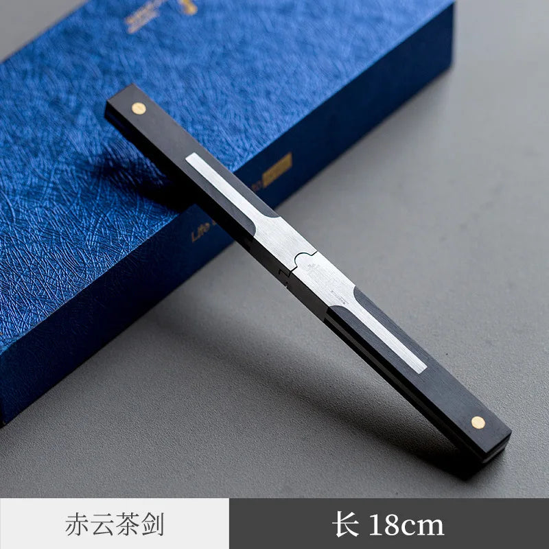 Pry Tea Knife Chiyun Non-Damascus Refined Pattern Steel Tea Needle Tea Awl Black Brick Tea Pu'er Tea Utensils