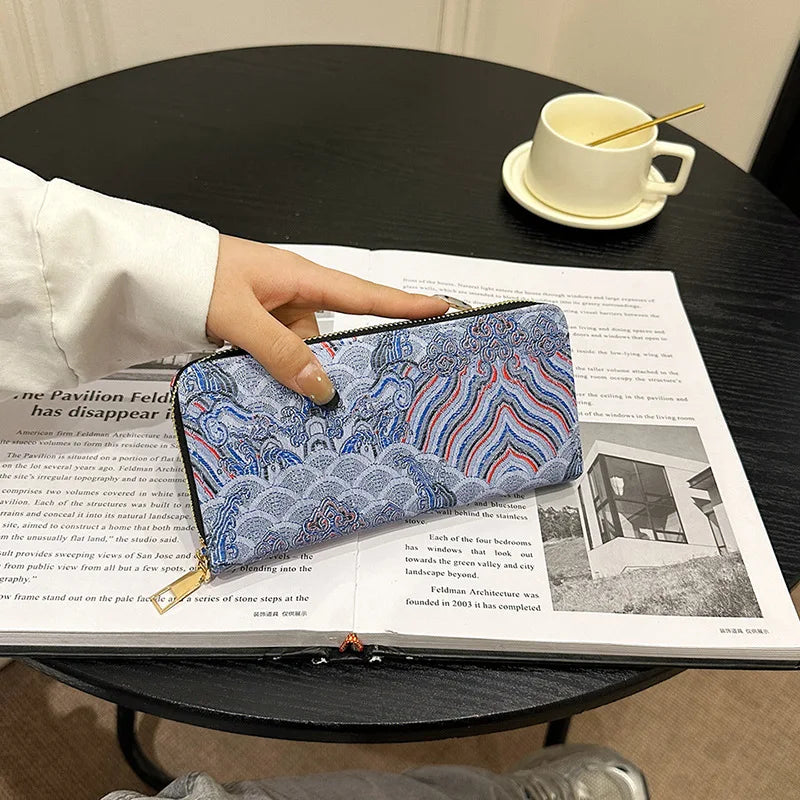 Pu Leather Women Wallets Women Purses Fashion Long Zipper Women's Wallet Money Coin Holder Female Long Purse Female Purse Zipper
