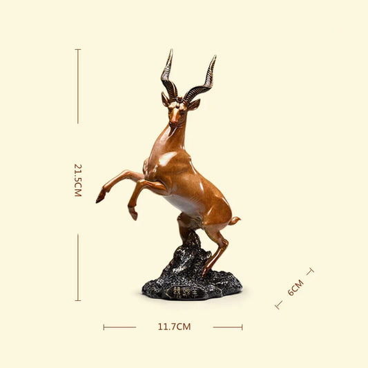 Pure Copper Sheep Statue Home Decor Animal Figurines Sculpture Goat Ornaments Office Living Room Home Decoration Business Gift