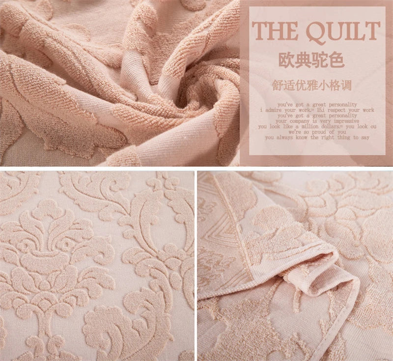 Pure cotton blanket throws air conditioning blankets quilt bed cover sheet floral relief China retro super cozy soft flat sheets