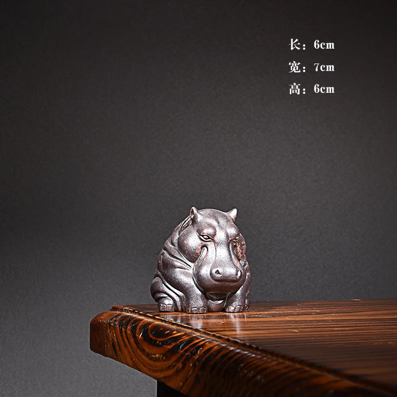 Purple Sand Cartoon Tea Tray Rich Tea Ornaments Raw Ore Beige Clay Handmade Famous Li Changtao Boutique Supportable