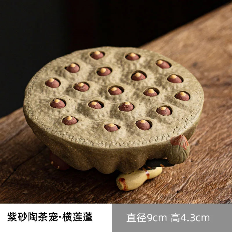 Purple Sand Tea Pet Ornaments, Invite Wealth, Zen Tea Ceremony, Tea Tray, Can Raise Small Ornaments, Mini Tea Play