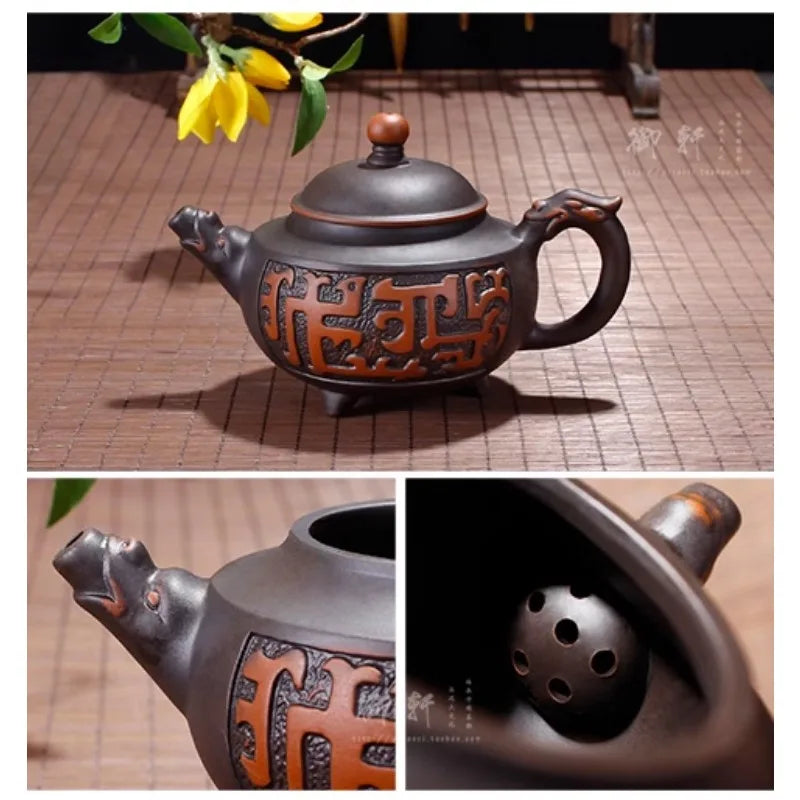 Raw Ore Household Teapot Handmade Large Capacity Tea Making Device Ceramic Purple Sand Kung Fu Tea Set Mainland China