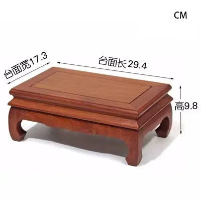 Red wood Buddha ornament base strange stone flowerpot vase bonsai aquarium handicraft solid wood rectangular bracket