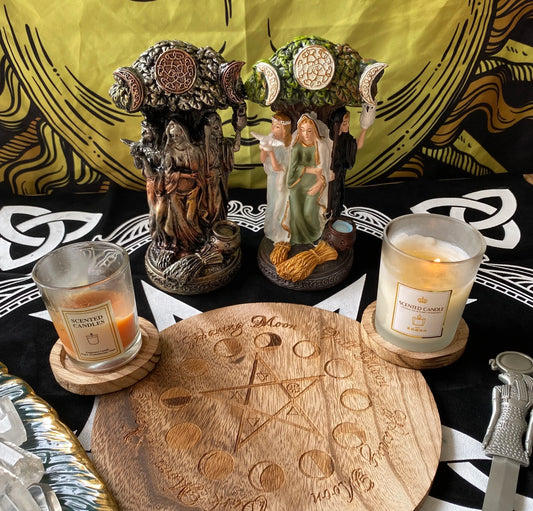 Resin Art Greek Goddess Statue Figurine Ancient Greek Religious Hecate Goddess Sculpture Home Decor Ornament Miniatures Craft