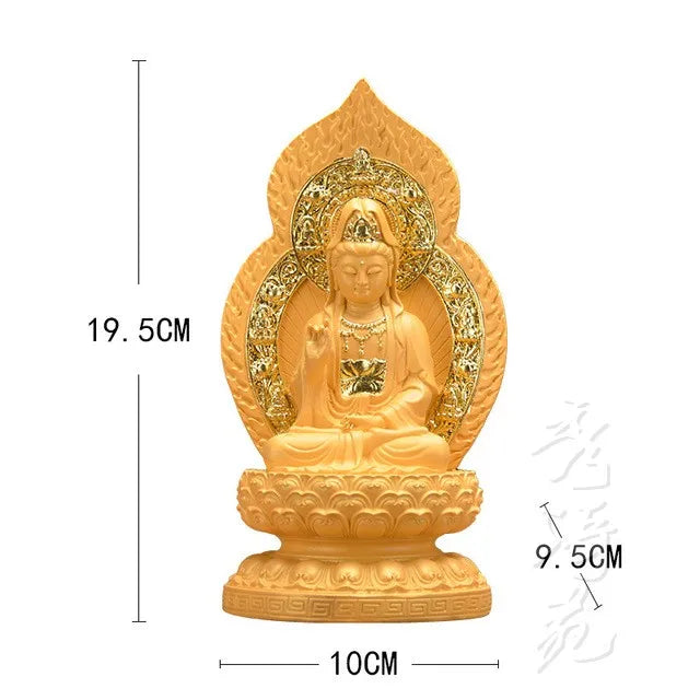 Resin golden avalokitesvara amida Buddha shakyamuni Buddha medicine guru Buddha maitreya crafts home decoration supplies temple