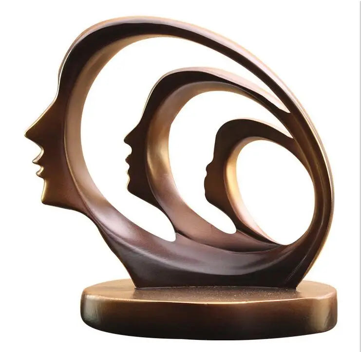 Resin home decoration beauty face set a business gift simple modern arts and crafts creative gift free shipping