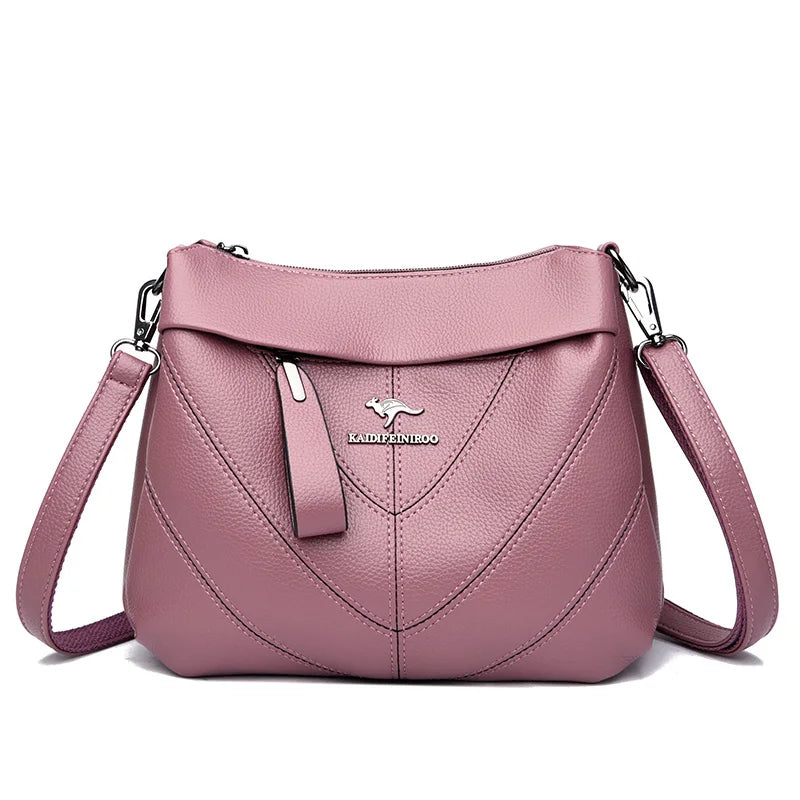 Retro Fashion Women's Shoulder Bag New High Quality Women's Crossbody Bags Multi Pocket Large Capacity Girl Soft Wallet Bolsa