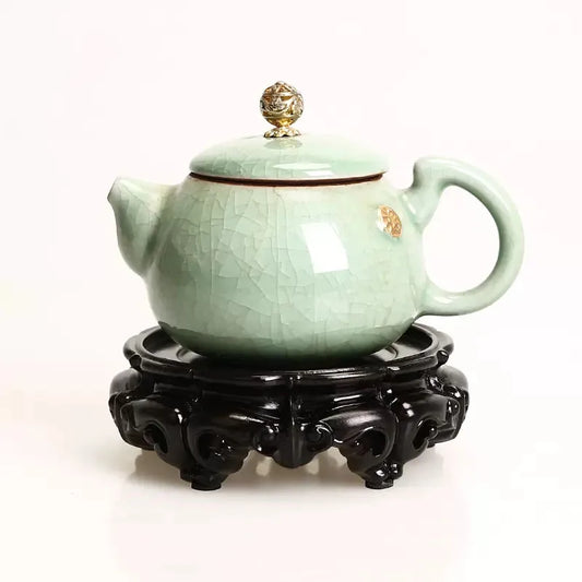 Rosewood whole wood carving round teapot, aquarium, stone Buddha vase, flowerpot base, strange stone, solid wood bracket