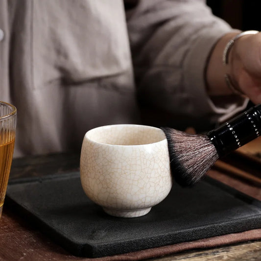 Ru Ware Natural Crack Supportable Porcelain Master Cup Single Cup Single Ivory White Tea Cup Yuru Kung Fu Tea Set Bowl Mug