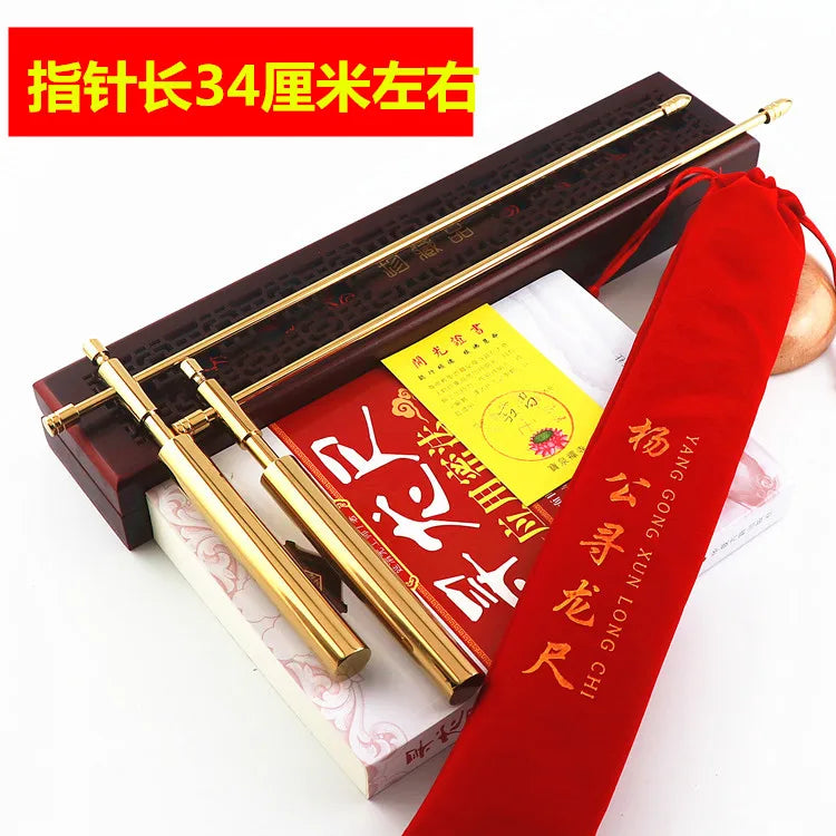 2PCS # large size Geomantic master tool-Southeast Asia efficacious Eight Diagrams FENG SHUI Compass divine dragon dowsing Rod