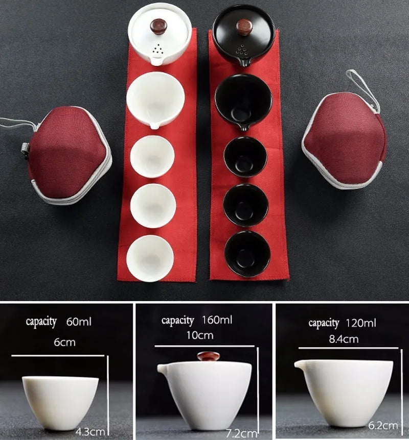 Portable Outdoor Travel Coffee Tea set Teaware With Storage Bag Teapot Teacup Chinese Kung Fu Tea Sets Kettle Coffee for Gift