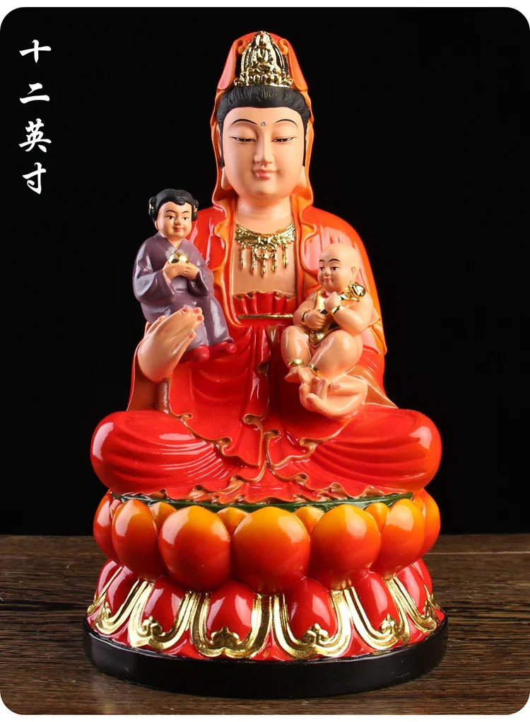 30CM Asia HOME family shrine Effective Buddhism bless family safe health good luck SONG ZI Guan yin Buddha statue