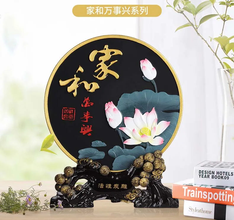 HOT SALE --HOME office ROOM TOP decoration ART Bless family business efficacious Mascot Lotus flower FENG SHUI Sculpture art