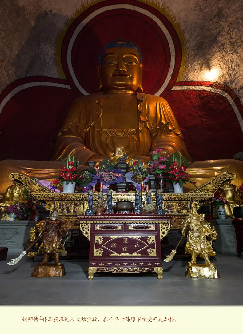 Limited Edition Collection Southeast Asia HOME office brass Decorative God of wealth Buddha statue good luck Maitreya Buddha