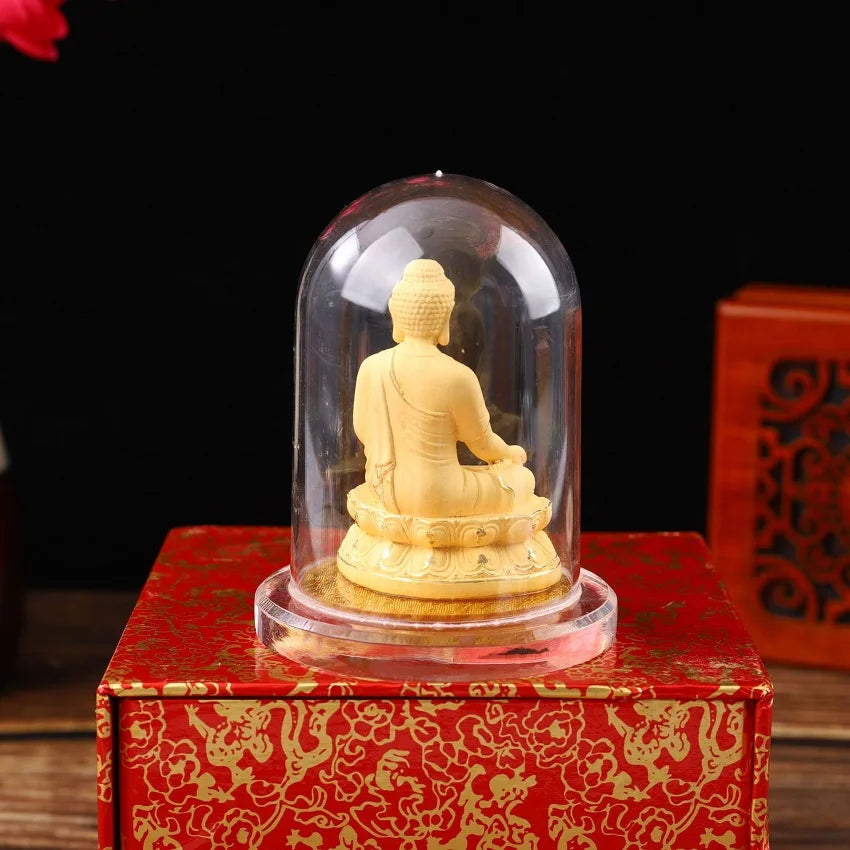50% off 2023 HOME OFFICE Company SHOP CAR TOP Efficacious Safety protection gold Sakyamuni BUDHDA ornament statue LUCK talisman