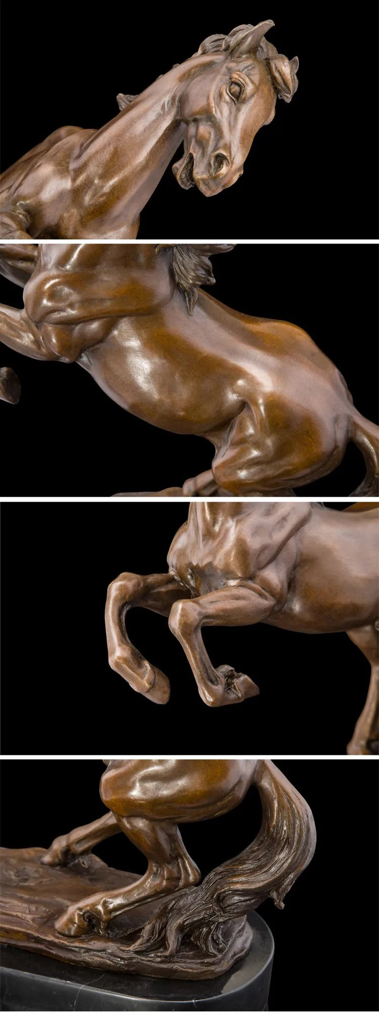 HOT SALE home LIVING ROOM TOP Decor ART-Moral success RUNNING HORSE ART bronze statue sculpture Decoration brass decorative