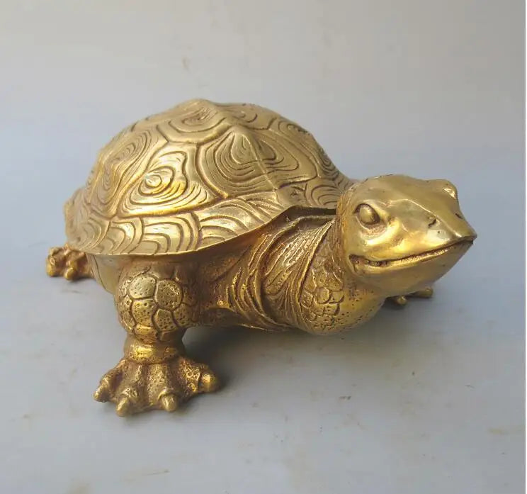 TOP GOOD office home FENG SHUI Talisman Protection -exorcise evil spirits Money Drawing Golden turtle statue 33CM