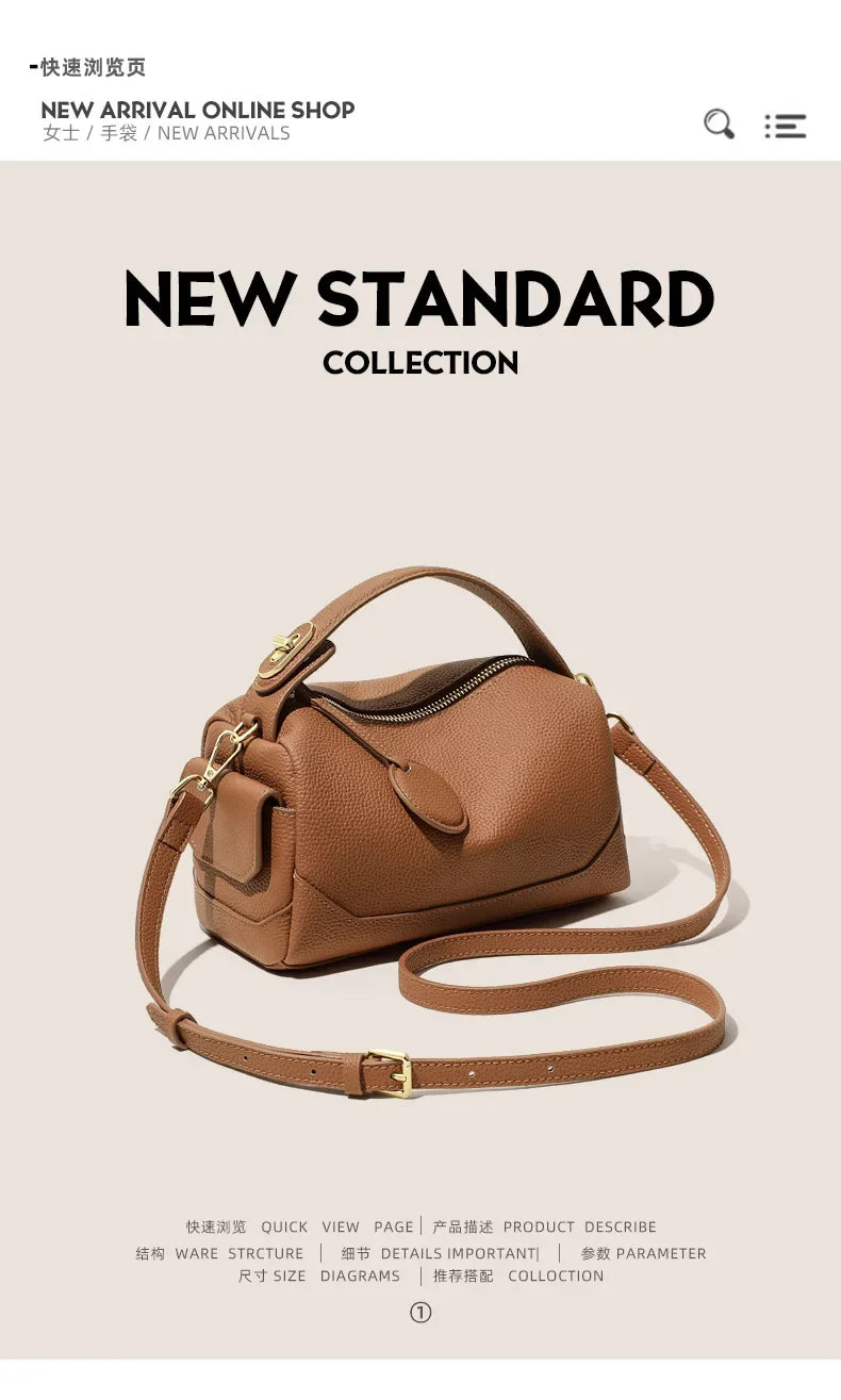 2024 New Crossbody Women’s Bag Shoulder Bag Genuine Leather Large Capacity Pillow Bag Designer Bags Luxury