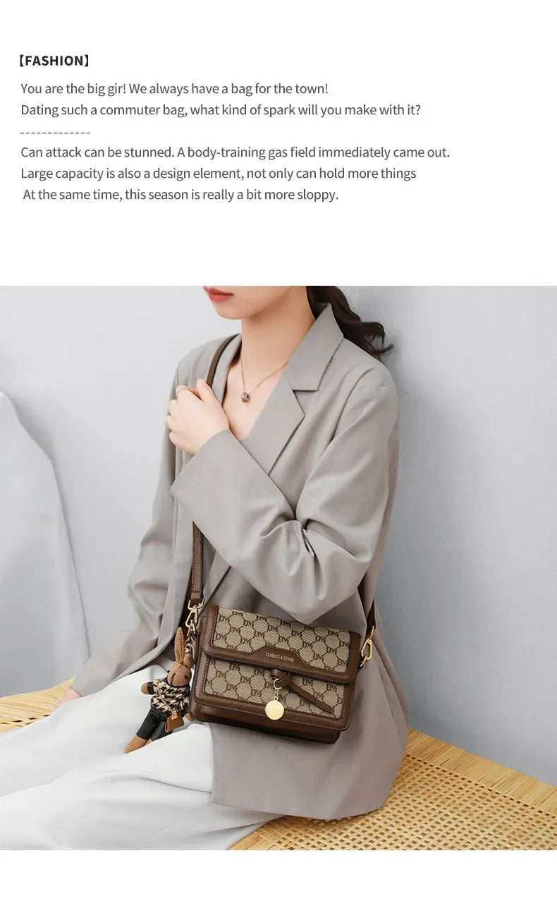 2024 New Fashion Crossbody Bag Small Square Bag High-Quality Textured Shoulder Bags Women's Bag Luxury Handbags