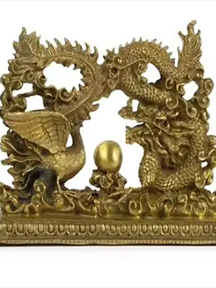 A copper dragon ornaments lucky draw Home Furnishing Feng Shui lucky talisman accessories
